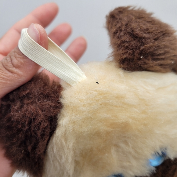 Vintage Hallmark Cards From 1993 Plush Stocking Stuffable Cream/Brown Soft Dog - Picture 5 of 13